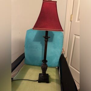 Bed side Lamp, skinny stand, lampshade included